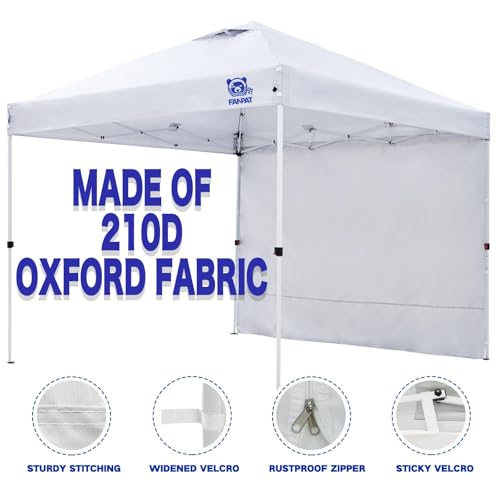 Fanpat Instant 10x10 Canopy Sidewalls for Pop Up Canopy, Waterproof UV Protection Fabric, 4 Packs Sidewalls with Zipper Door for Outdoor Events, Khaki(4PCS Sidewalls Only, Canopy Tent Not Included) - color: Khaki