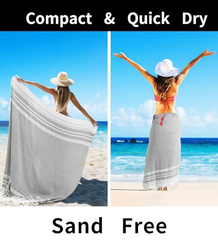 Genovega Large Throw Blanket Yoga Blanket Turkish Beach Towel Women Birthday 60th 50th 40th 30th Ideas Mother Day Grandma Nana Wife Sister Girlfriend Her Female Boss Teacher Father Husband Son - color: Rustic, size: Giant Large 82''x88''