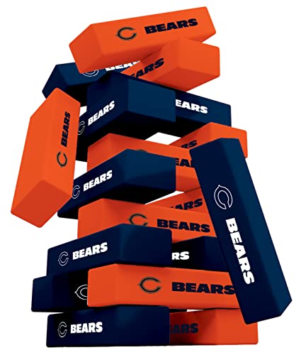 MasterPieces Game Day - NFL Chicago Bears - Officially Licensed Tumble Tower, Real Wood Blocks - style: Chicago Bears