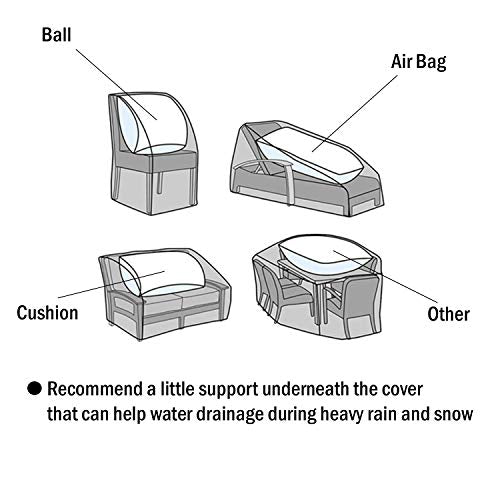 F&J Outdoors Waterproof Anti-UV Heavy Duty Rip-stop Fabric Extra Large Patio Furniture Covers, 140"x86" - color: Beige, size: 140"(W)×86"(D)×30.5"(H)