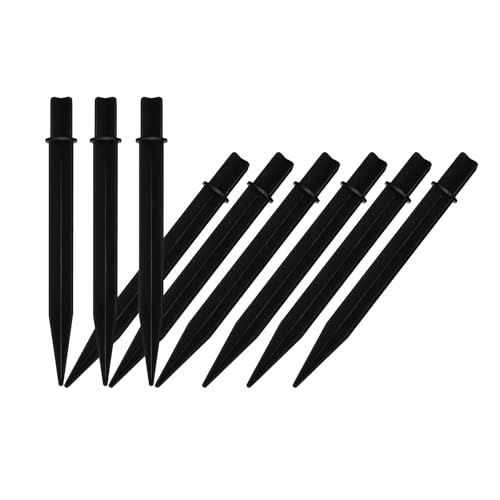 9 Pack Solar Light Stakes Replacement (Fit for Pole Inner Diameter 0.83 inch), Flickering Flame ABS Reinforced Ground Spikes, Candy Cane Spikes for Outdoor Christmas Landscape Garden Deco - size: ID-0.83"ABS