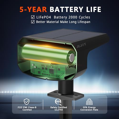 Solar Lights Outdoor Waterproof IP65,Auto On/Off, 2700K 2 Lighting Modes, Super Bright LED, Solar Powered Yard Garden Solar Spot Lights for Outside Landscape -6 Pack - color: Warm-2700K, size: 6 Pack