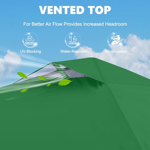 MASTERCANOPY Durable Pop-up Canopy Tent with 1 Sidewall (10'x10',Forest Green) - color: Forest Green, size: 10x10