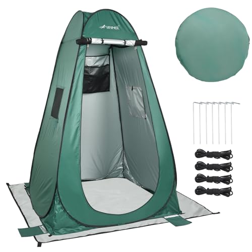 Pop Up Camping Shower Tent, Portable Dressing Changing Tent Outdoor with Carry Bag for Beach & Hiking, 75” x 48”x 48”
