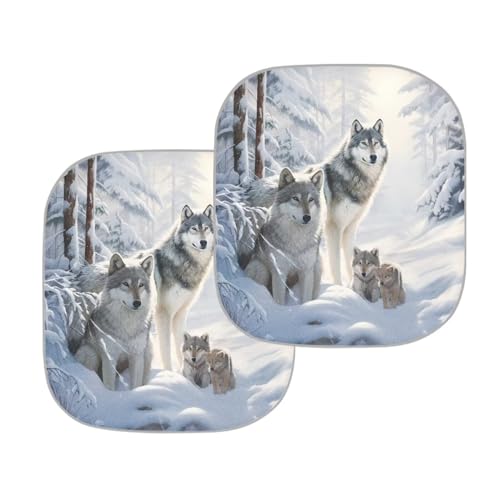 Classic Wolf Windshield Sun Shade Automotive Interior Sun Protection Blocks 99% UV Rays and Keeps Your Vehicle Cool Make Your Trip More Comfortable - color: Classic Wolf