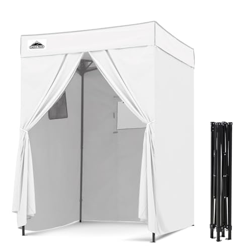 EAGLE PEAK Flex Compact 5x5 Pop-up Canopy Changing Room, Portable Privacy Dressing Room for Indoor Fashion Photoshoots, Camping, or Pool, White - color: White, size: 5x5 ft