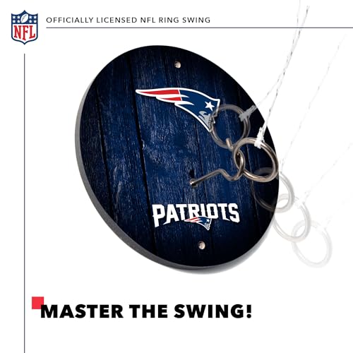 Solid Wood NFL Hook & Ring Toss Set with Direct Print HD Team Graphics – Easy Hang Hook and Ring Toss Target – Great Gift for Any Football Fan! Ring Toss Family Game for a Game Room