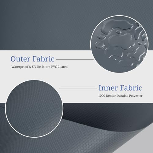 Covers & All Round Table Top Cover, 12 Oz Waterproof UV & Weather Resistant Patio Table Cover, Outdoor Table Cover for Patio Outdoor Furniture & Coffee Table (30" Dia x 4" H Inches, Gray) - color: Grey, size: 30" Dia x 4" H