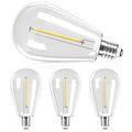 addlon 4 Pack S11 Solar Replacement Bulbs, E12 24V Shatterproof Plastic LED Bulbs for Solar Outdoor String Lights