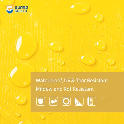 GUARD SHIELD Tarp 10x10 Feet Waterproof Yellow/Silver Tarps 8Mil Multi Purpose UV Resistant Cover for Outdoor,Camping,Tent,Boats - color: Yellow/Silver, size: 10x10 Feet
