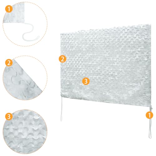 HYOUT Camo Netting Camouflage Net Bulk Roll for Hunting Blinds Ghillie Sunshade, Camping, Military Party Decoration - color: SPRETTA White, size: 10x13ft(3M*4M)