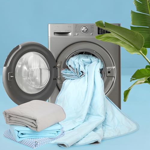 Cooling Blanket for Dogs - Q-MAX>0.4 Waterproof Pet Throw Blanket Bed Cover, Non-Slip Dog Blankets for Couch Protector, Washable Furniture Cover for Summer, Blue,50x60 - color: Light Blue, size: 50x60 Inch