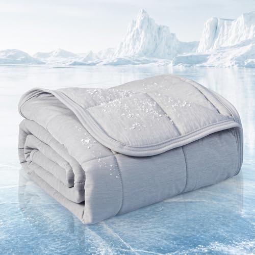 Dog Cooling Blanket, 0.4 Q-MAX Cooling Blanket For Large Dogs Washable, Cool To Touch Dog Blankets For Bed Cover, Soft Lightweight Cooling Dog Blanket Help Your Pet Sleep Well In Summer (48"×62"/Grey) - color: Grey, size: 48" X 62"