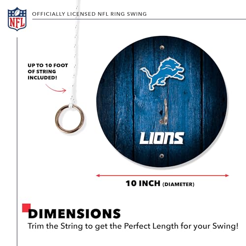 Solid Wood NFL Hook & Ring Toss Set with Direct Print HD Team Graphics – Easy Hang Hook and Ring Toss Target – Great Gift for Any Football Fan! Ring Toss Family Game for a Game Room