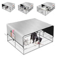 LYHNMW Dog Playpen Cover, 600D Oxford Fabric Dog Pen Canopy with Sun and Rain Protection, Specialized Fits for 24/32/40/45/50" Panels Playpen(Only Cover) - size: Fit 8 Panels