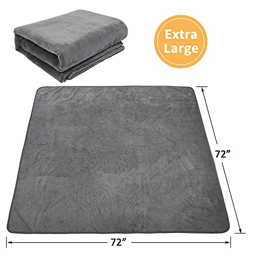 Dog Pee Pad Washable Extra Large, 72x72 Instant Absorb Training Pads, Non-Slip Pet Playpen Mat Waterproof Reusable Floor Mat for Puppy, Senior Dog Whelping Incontinence Housebreaking - size: 72"x72"