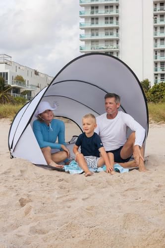 Instant Beach Tent - UPF 50+ Sun Protection - Soltent in Silver