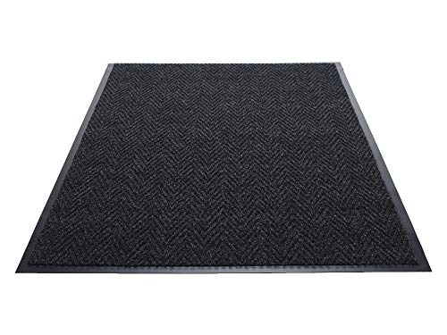 Guardian - 64040630CHEV - 20508 Golden Series Chevron Indoor Wiper Floor Mat, Vinyl/Polypropylene, 4'x6', Charcoal - color: Multi Color, size: 4' x 6' (Rectangular)