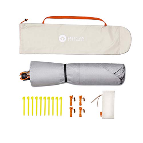 Easthills Outdoors Instant Shader Deluxe XL Beach Tent Easy Up 99" Wide for 4-6 Person Sun Shelter - Extended Zippered Porch Included Beige - color: Instant Shader Deluxe - Beige