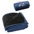 Wind Tour Warm Polar Fleece Blanket Picnic Outdoor & Beach, Machine Washable Camping Quilt for Cold Weather, Adventure, Sleeping, Backpacking (Dark Blue) - color: Dark Blue