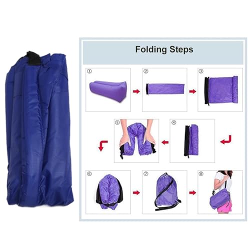 JEOZBM Inflatable Couch, Portable Inflatable Lounger Sofa, Blow Up Chair Sleepping Bed, Beach Chair Camping Chairs for Outdoor Camping Hiking