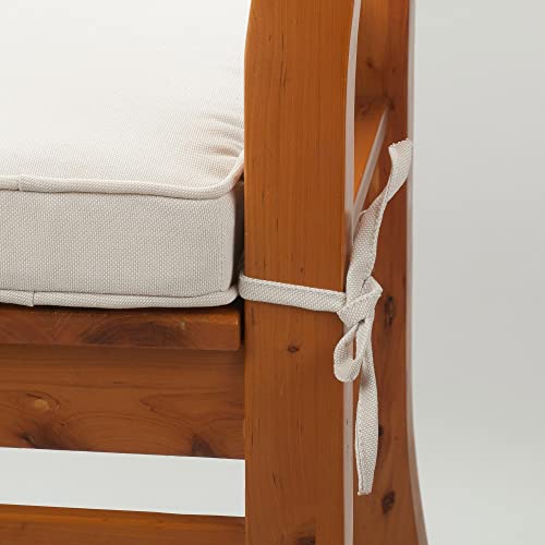 Magpie Fabrics Indoor Outdoor Waterproof Square Chair Cushion, 18 x 18 x 2.5 Inch, 2 Pack, Water Resistant Seat Cushions, for Patio Garden Office, Cream - color: Cream