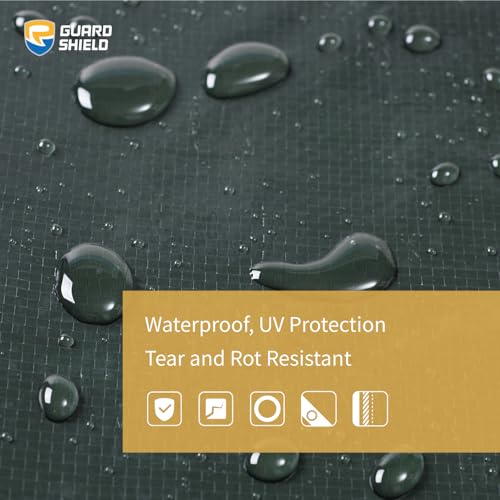 GUARD SHIELD Tarp 10x12 Feet Waterproof Green/Silver Tarps 8Mil Multi Purpose UV Resistant Cover for Outdoor,Camping,Tent,Boats - color: Green/Silver, size: 10x12 Feet