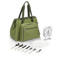 Picnic Time Toluca Insulated Cooler Picnic Tote, Green - color: Green