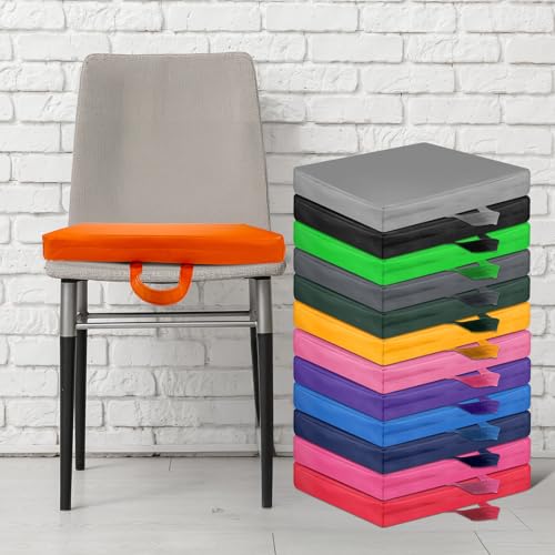 Timgle 25 Pcs Floor Cushions 15 Inch Flexible Seating Bulk Foam Floor Seats Pillows Portable Seating with Handles for Home(Square) - style: Square