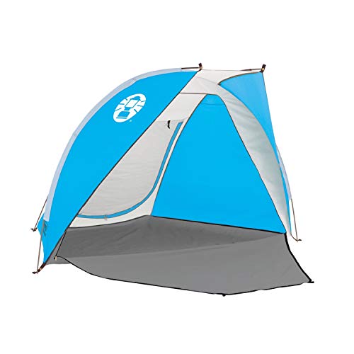Coleman Sun Shade | Portable Beach Tent | Beach Shade with UPF 50+ Sun Protection - color: Caribbean Blue