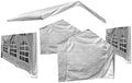 10X20 Canopy Tarp Set (5pc) Paneling and Top Set Valanced Tarp Kit Carport (Side Wall 3 Windows Replacement (White)) - color: Side Wall 3 Windows Replacement (White)