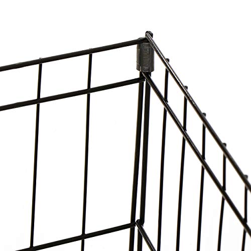 Puppy Pet Portable Folding Playpen 8 Panel Indoor Outdoor Metal Animal Exercise Dog Fence (24'' H)