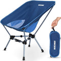 MARCHWAY Lightweight Folding Camping Chair with Spring Lock, Stable Compact Portable for Outdoor Camp, Travel, Beach, Picnic, Festival, Hiking, Backpacking (Lowback Dark Blue) - color: Lowback Dark Blue