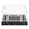 Marsui Dog Playpen Bottom Pad Fits for 36 Inch 4 Panels Pet Exercise Mat Puppy Crate Pad Reusable Washable Pet Training Pee Mat Hoop and Loop Design, Playpen Not Included - color: Black, style: Dog Paw Bone Print