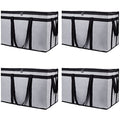 Bodaon 4-Pack Insulated Food Delivery Bag, XXX-Large Meal Grocery Tote Insulation Bag for Hot and cold Food, Commercial Cooler/Thermal Bags, Large Capacity Reusable Warming Bag, Gray - color: Grey, size: XXX-Large
