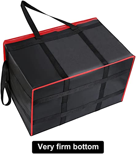 2 Pack XXXL Insulated Food Delivery Bag Black Red Cooler Bags Keep Food Warm Catering Therma for doordash Catering Cooler Bags Keep Food Warm Catering Therma Catering Shopper hot XXXL - color: Black_red, size: XXX-Large（24W x 15H x 14D）