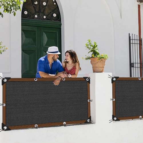 QLOFEI 4x10 FT Shade Cloth with Grommets, 90% Sun Shades Outdoor Patio Mesh Tarp, Easier to Hang Sunblock Neting Cover -for Garden Greenhouse Pergola Lawn Kennel Chicken Coop - size: 4'x10'