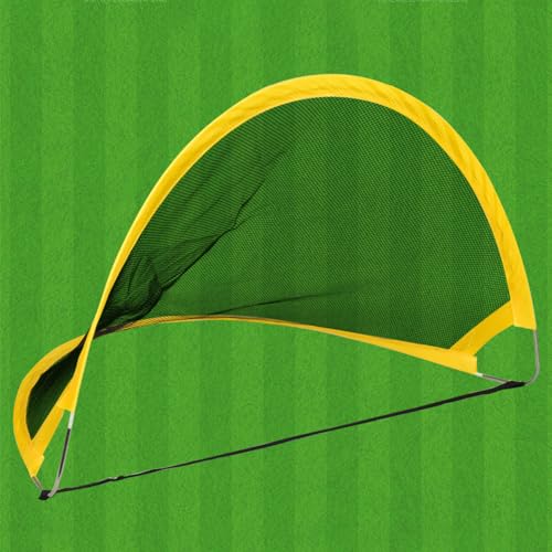 Packable 2 Pack Soccer Goal Pop Up Backyard Portable Soccer Goal Net Foldable Indoor Outdoor Kids Soccer Goal Set Soccer Training Equipment Soccer Ground Stakes