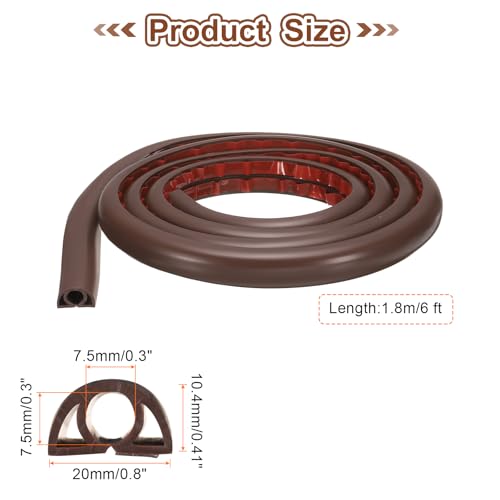 HARFINGTON 6ft Cord Cover Floor W0.3 x H0.3 Inner Channel PVC Hide Extension Cable Floor Wire Hider Wire Covers Protector for Prevent Cable Trips Cables Management, Coffee - color: Coffee, size: W0.3"xH0.3"x6ft