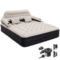 King Size Air Mattress Inflatable Bed with Pump and Headboard, Blow Up Mattress - size: King