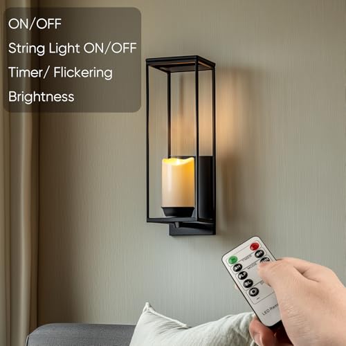Homemory 4"x6" Outdoor Waterproof Flameless Candles with Timers and Remote Control, Battery Operated Candles, LED Plastic Candles, Ivory White, Set of 4 - color: Ivory White, size: D4.0"xH6.0"