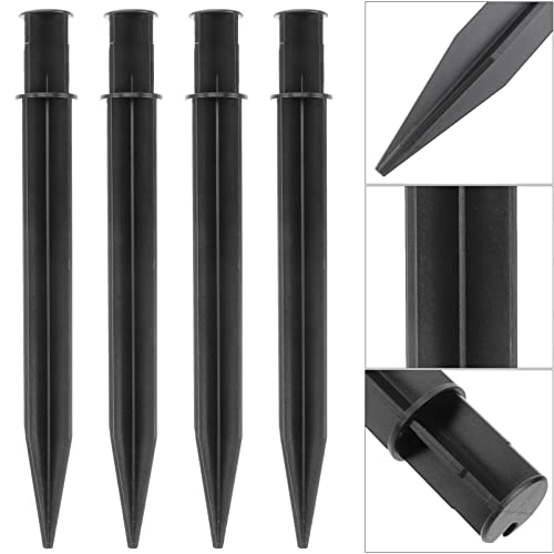 8pcs Plastic Ground Spikes Solar Torch Lights Stake Resistant Spikes Plug Replacement for Garden Lawn Light