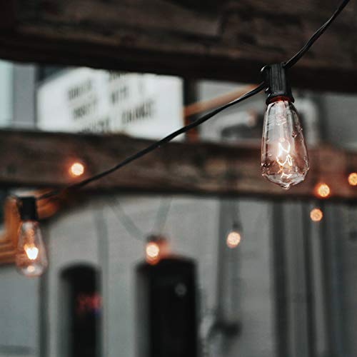 25-Pack Edison Replacement Light Bulbs,7-Watt E12 Candelabra Base ST40 Replacement Clear Glass Light Bulbs for Outdoor Patio ST40 String Lights, Warm White - style: E12 Bulbs - 25 PC