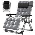ABORON Zero Gravity Chair,Premium Outdoor Lawn Folding Lounge Chairs,Sturdy Adjustable Reclining Patio Chairs with Removable Cushion,Headrest & Tray - color: A Light Gray