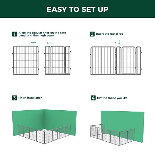 FXW Aster Dog Playpen Designed for Yard, 32inch 32 Panels - size: 32"H & 32 Panels