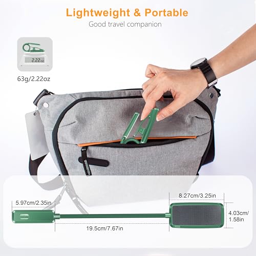 Gritin 9 LED Rechargeable Book Light for Reading in Bed - Eye Caring 3 Color Temperatures,Stepless Dimming Brightness,80 Hrs Runtime Small Lightweight Clip On Book Reading Light for Studying-Green - color: Green