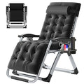 Slsy Zero Gravity Chair, Reclining Lounge Chair with Removable Cushion & Tray for Indoor and Outdoor, Patio Recliner Folding Reclining Chair - color: Truffle, style: Zero Gravity Chair