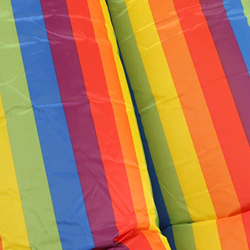 Inflatable Sofa, Portable Inflatable Lounger Couch with Tear 190T Polyester Fabric, No Pump Needed Wind Fill Design, Includes Storage Bag for Camping Garden (Rainbow) - color: Rainbow