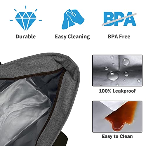 LHZK Jumbo Cooler Bag, Collapsible Leakproof Insulated Bag with Zipper & Handles, Soft Insulated Grocery Bags for Shopping, Travel, Beach, Picnic (50L, Grey) - color: Gray