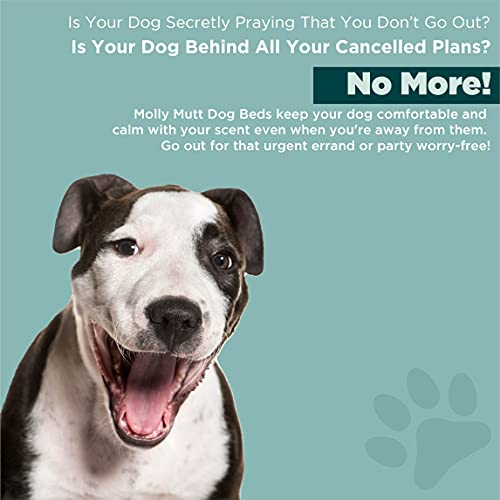 Molly Mutt Water-Resistant Dog Bed Liner, Nylon Bed Liner For Dogs, Easy To Clean, Gray, Round, 36”x36”x4.75” - size: 36" x 4.75" Round, style: Old Version